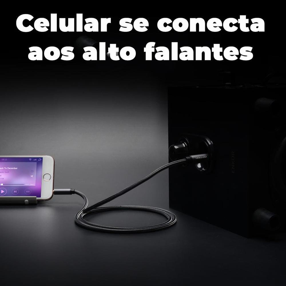 Imagem 2 de 5 do produto Cabo Áudio Vention, P2 Para P10 Estéreo, 1.5M, Fone/Mesa Som DJ