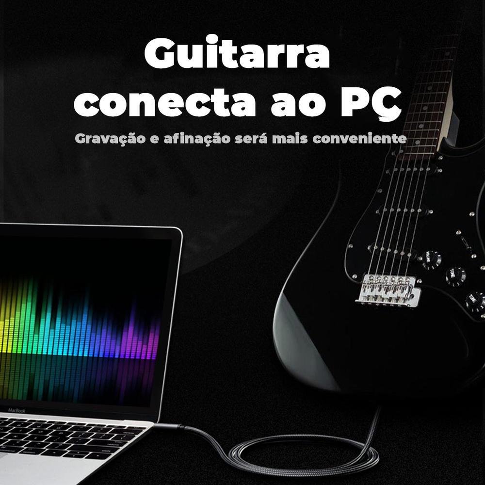 Imagem 5 de 5 do produto Cabo Áudio Vention, P2 Para P10 Estéreo, 1.5M, Fone/Mesa Som DJ