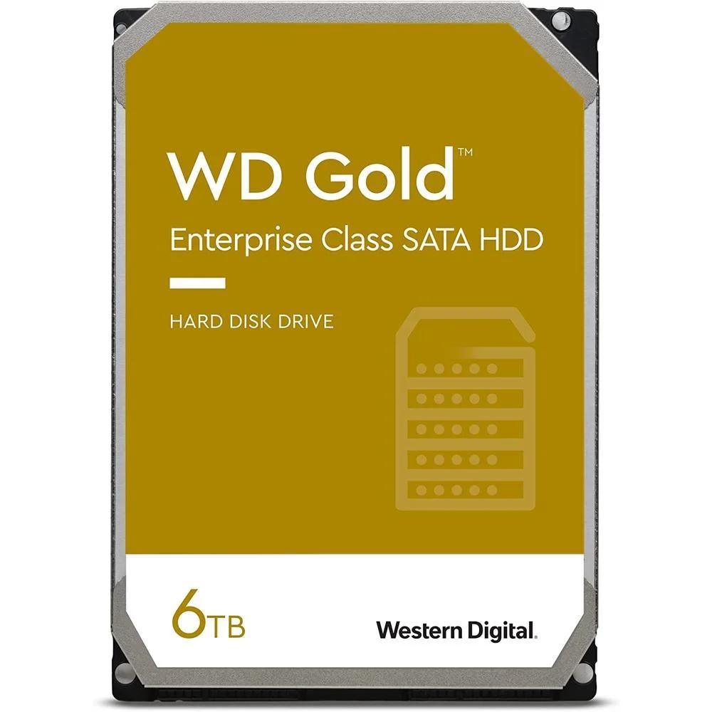 HD WD Gold, 6TB, 256MB, SATA III, Classe Empresarial - WD6003FRYZ HD WD Gold, 6TB, 256MB, SATA III, Classe Empresarial - WD6003FRYZ