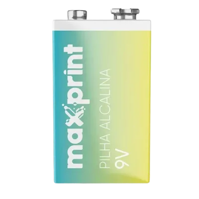 Pilha Alcalina Maxprint 9V