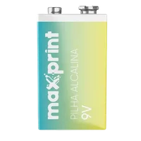 Pilha Alcalina Maxprint 9V