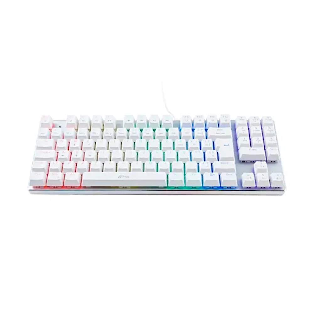 Teclado Mecânico A+ Plus Tech Barak White LED Rainbow Brown Abnt2 Teclado Mecânico A+ Plus Tech Barak White LED Rainbow Brown Abnt2
