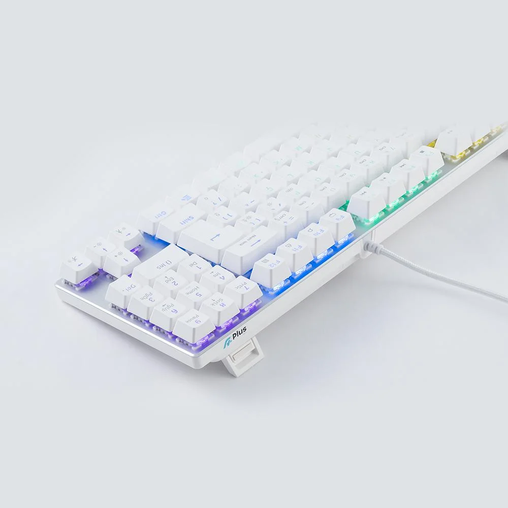 Teclado Mecânico A+ Plus Tech Barak White LED Rainbow Brown Abnt2 Teclado Mecânico A+ Plus Tech Barak White LED Rainbow Brown Abnt2