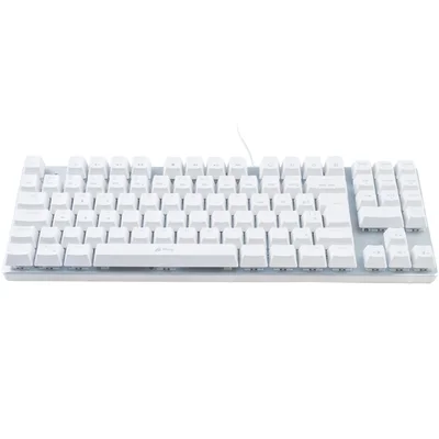 Teclado Mecânico A+ Plus Tech Barak White LED Branco Blue Abnt2