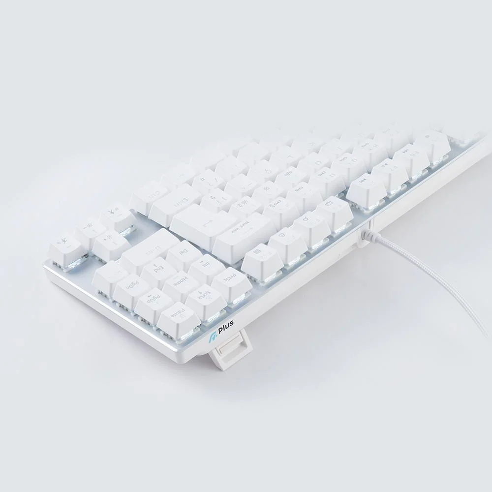 Imagem 3 de 5 do produto Teclado Mecânico A+ Plus Tech Barak White LED Branco Blue Abnt2