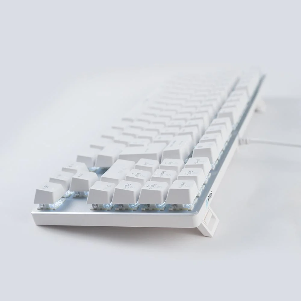 Imagem 4 de 5 do produto Teclado Mecânico A+ Plus Tech Barak White LED Branco Blue Abnt2