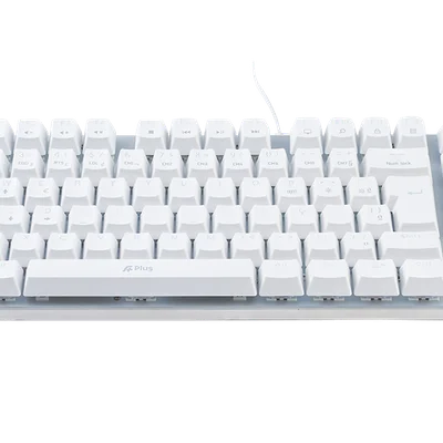Teclado Mecânico A+ Plus Tech Barak White LED Branco Brown Abnt2