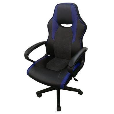 Cadeira Gamer OverX Pro Opt, Até 120Kg, Ergonômica, Giratória, Preto E Azul