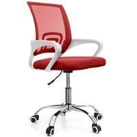 Cadeira de escritório secretária base cromada com rodinha fortt lisboa vermelha - csf02-vA cadeira ideal para qualquer tipo de ambienteSeja para traba