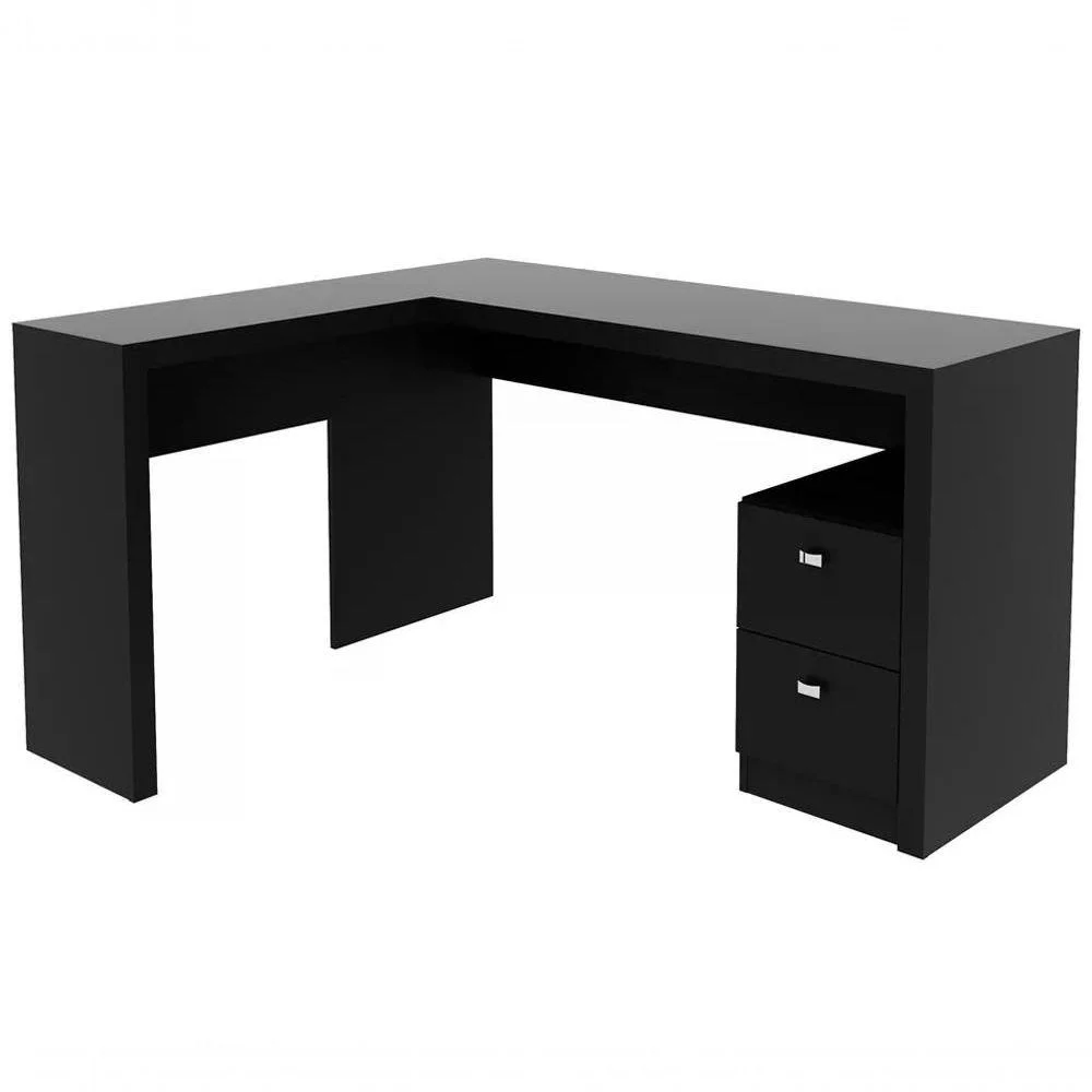 Imagem 5 de 5 do produto Mesa Para Escritorio De Canto Me4129 Preto Preto