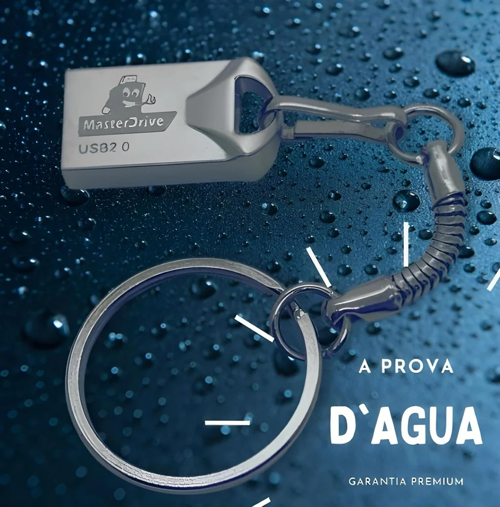 Pen Drive Mini 32GB Metal USB 2.0 Classe 10 Rapido Com Chaveiro Para Musica Video Foto Pen Drive Mini 32GB Metal USB 2.0 Classe 10 Rapido Com Chaveiro Para Musica Video Foto