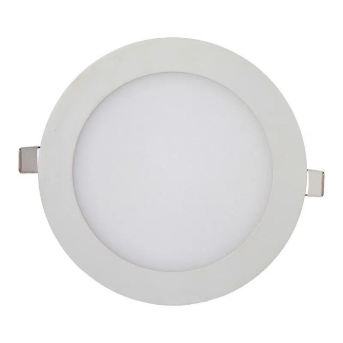 Painel De LED Embutir 12w Redondo Branco Frio Bivolt