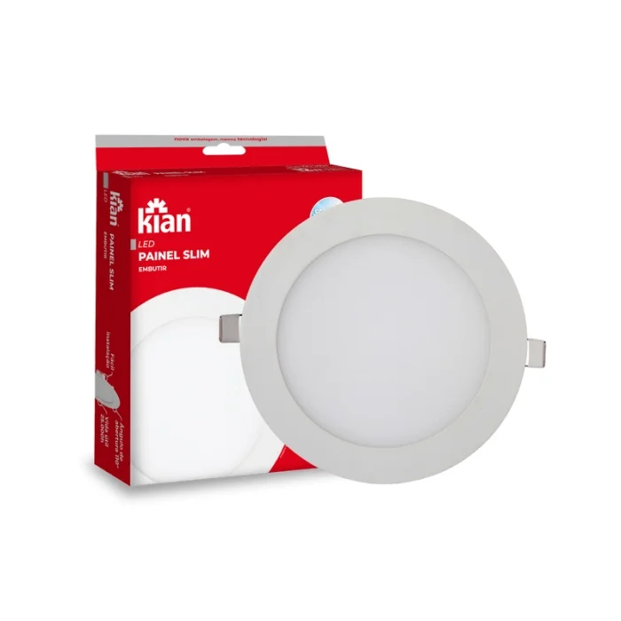 Imagem 3 de 4 do produto Painel De LED Embutir 12w Redondo Branco Frio Bivolt