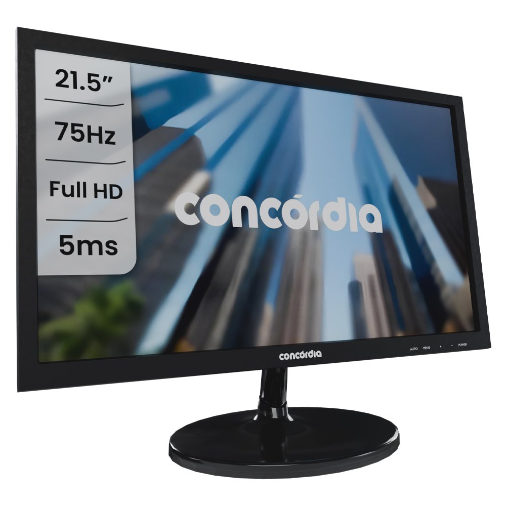 Monitor Concórdia 21.5" E215 LED - VGA, HDMI, Full HD