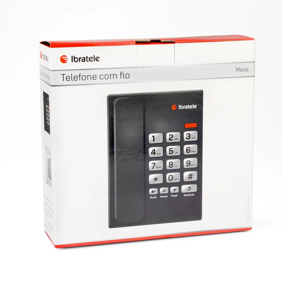 Imagem 2 de 5 do produto Telefone Fixo com Fio Ibratele, Preto