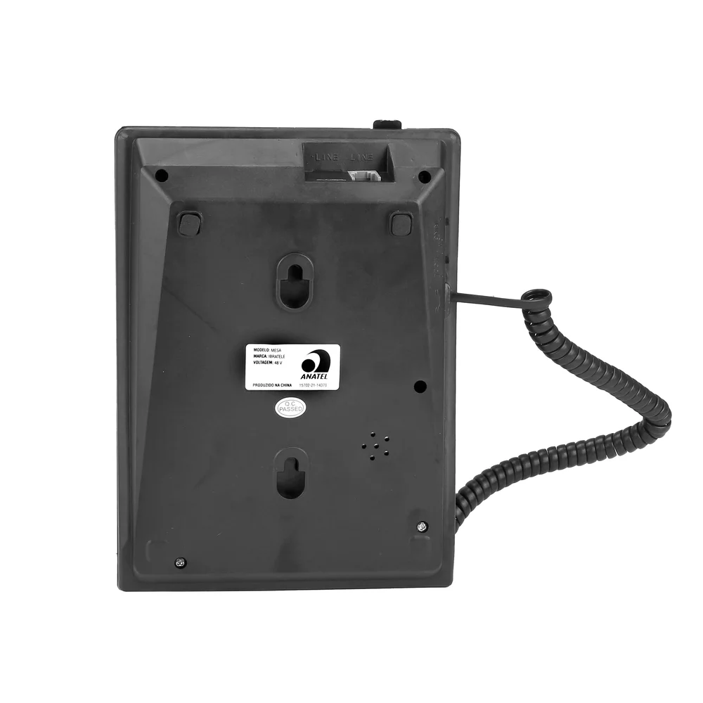 Imagem 3 de 5 do produto Telefone Fixo com Fio Ibratele, Preto