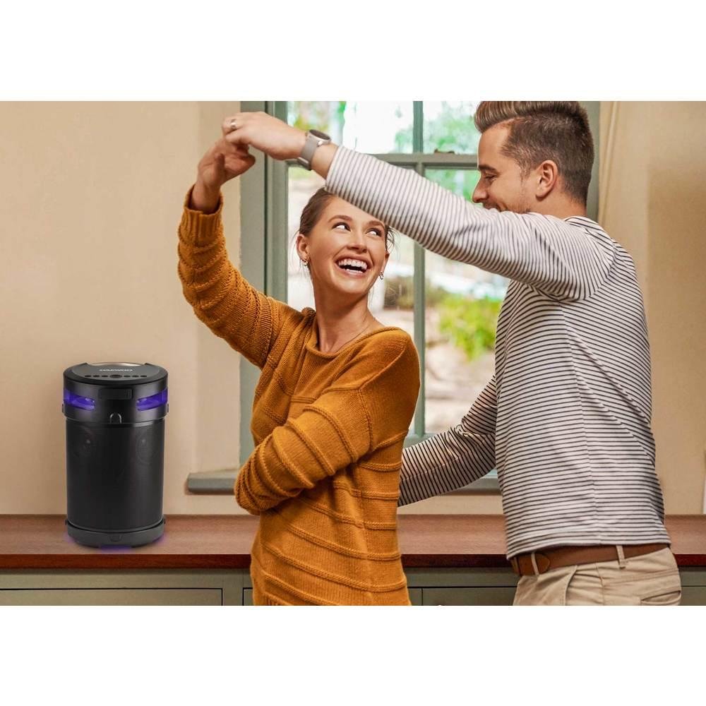 Imagem 3 de 5 do produto Caixa De Som Portátil Daewoo Dw281, Bluetooth, TWS, Soundtower, IPX5, Preta E Azul