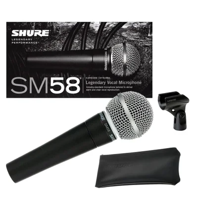 ＳＨＵＲＥ　　ＳＭ５８ Microfone-Com-Fio-Shure-