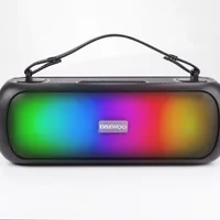 Caixa De Som Portátil Daewoo Dw542, Bluetooth, TWS, Color Soundbox, IPX5, Preto