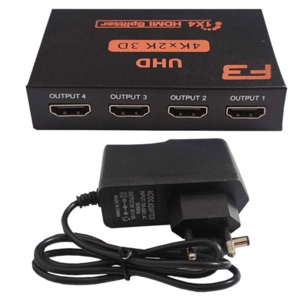 Imagem 3 de 4 do produto Multiplicador F3  HDMI 1 Entrada E 4 Saídas 4k Full HD Splitter - JC-SPHMI