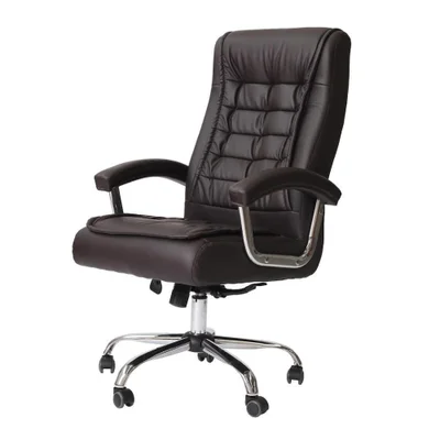 Cadeira De Escritório Cadeiras Inc Peso suportado 150 kg, Presidente Alta Executiva Ergonômica Giratória Molas Ensacadas Pillow Top Marrom