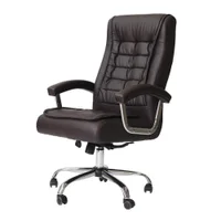 Cadeira De Escritório Cadeiras Inc Peso suportado 150 kg, Presidente Alta Executiva Ergonômica Giratória Molas Ensacadas Pillow Top Marrom