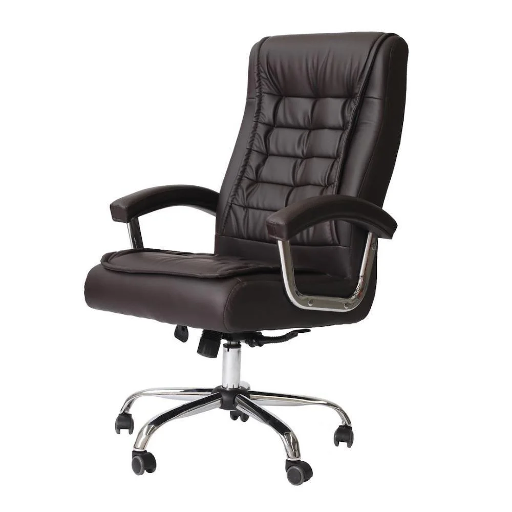 Cadeira De Escritório Cadeiras Inc Peso suportado 150 kg, Presidente Alta Executiva Ergonômica Giratória Molas Ensacadas Pillow Top Marrom