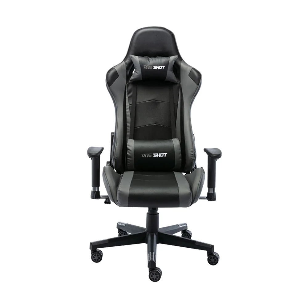 Imagem 3 de 5 do produto Cadeira Gamer One Shot Retrátil E Reclinável Com Apoio De Braço Até 120kg - Preto/cinza