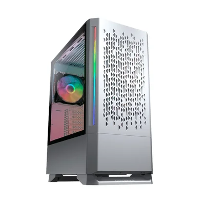 Gabinete Gamer Cougar Mx430 Air RGB, Branco, 3 Fans ArGB, Lateral Em Vidro, 3851c60.0002