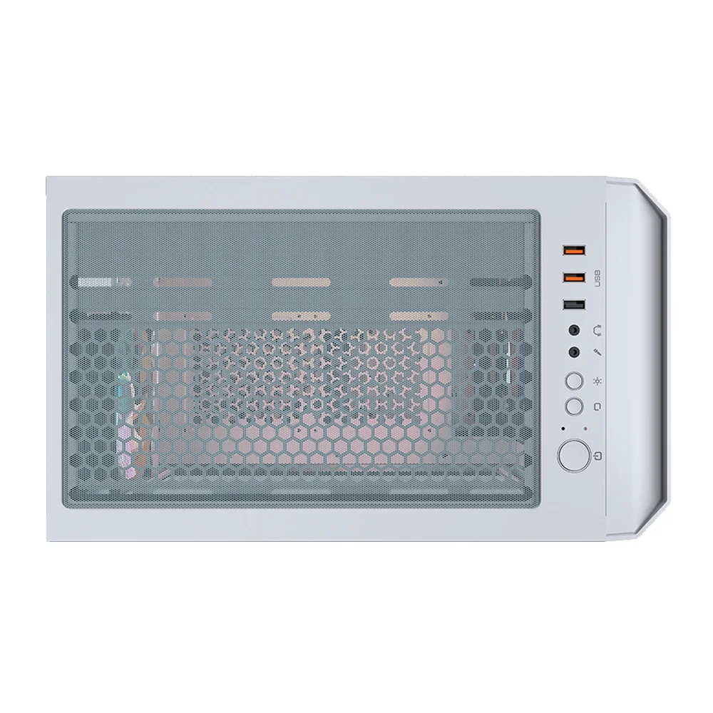 Imagem 2 de 5 do produto Gabinete Gamer Cougar Mx430 Air RGB, Branco, 3 Fans ArGB, Lateral Em Vidro, 3851c60.0002
