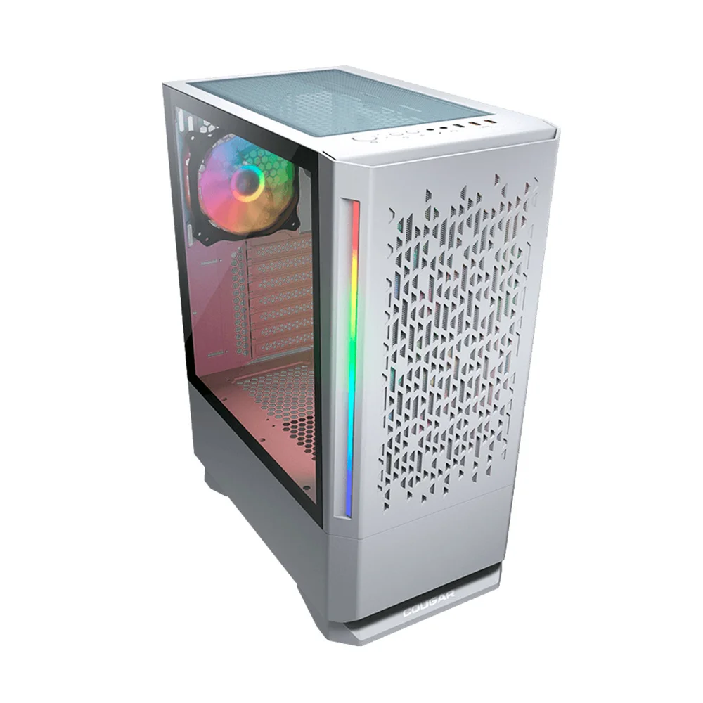 Imagem 3 de 5 do produto Gabinete Gamer Cougar Mx430 Air RGB, Branco, 3 Fans ArGB, Lateral Em Vidro, 3851c60.0002
