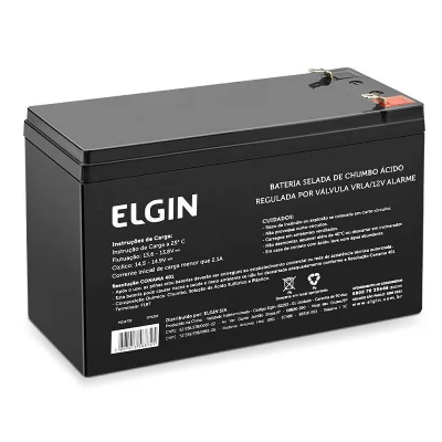 Bateria/Pilhas Elgin, Alarme/cftv/cerca Elétrica 12v, Selada - Chumbo Alarf1