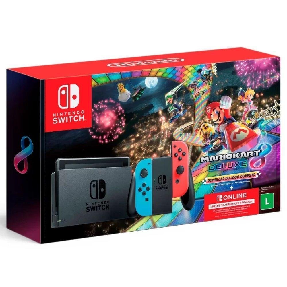 Console Nintendo Switch Com Joycon Mario Kart 8