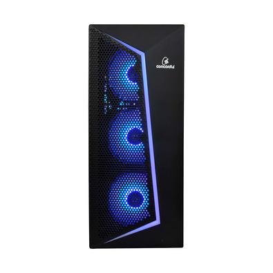 Gabinete Gamer Concórdia Storm X360, Mid Tower, RGB, ATX, Lateral De Vidro, 4 Fans RGB, Fonte 500W 80 Plus,  Preto