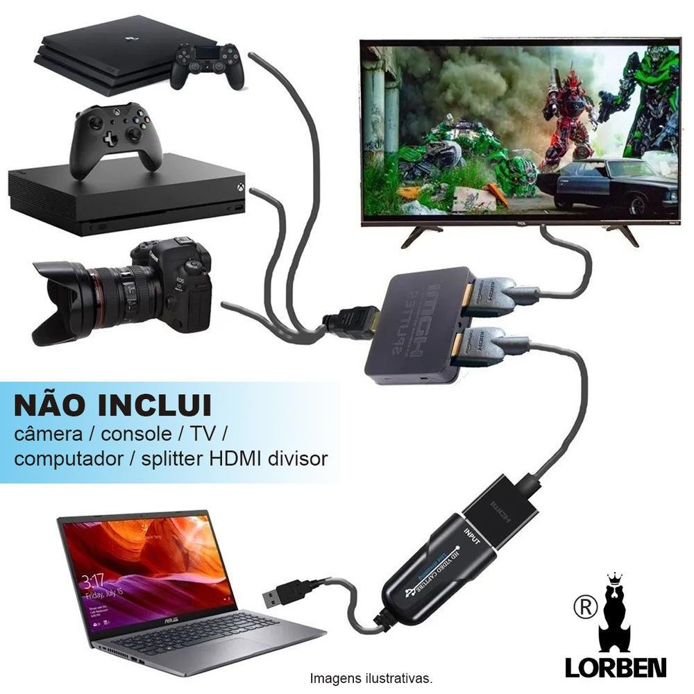 Imagem 5 de 5 do produto Placa De Captura De Vídeo, Camlink HDMI, Usb 3.0, Full HD 1080p Lorben
