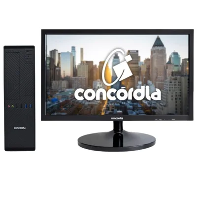Computador SFF Concórdia, Intel Core I5, 4GB DDR3, SSD 120GB, Linux + Monitor 19.5 Polegadas