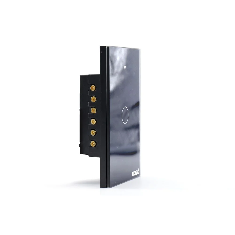 Imagem 2 de 5 do produto Interruptor Ekaza, 1 Botão, Vidro Wi-fi+bte+rf - Eknh-t107-1 - Preto