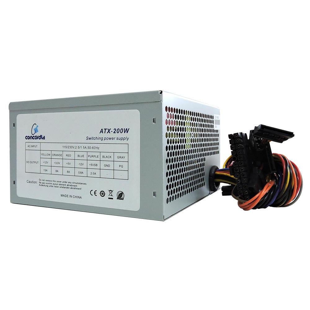 Fonte Concórdia ATX, 200W, Automática 116/230v, 50-60hz
