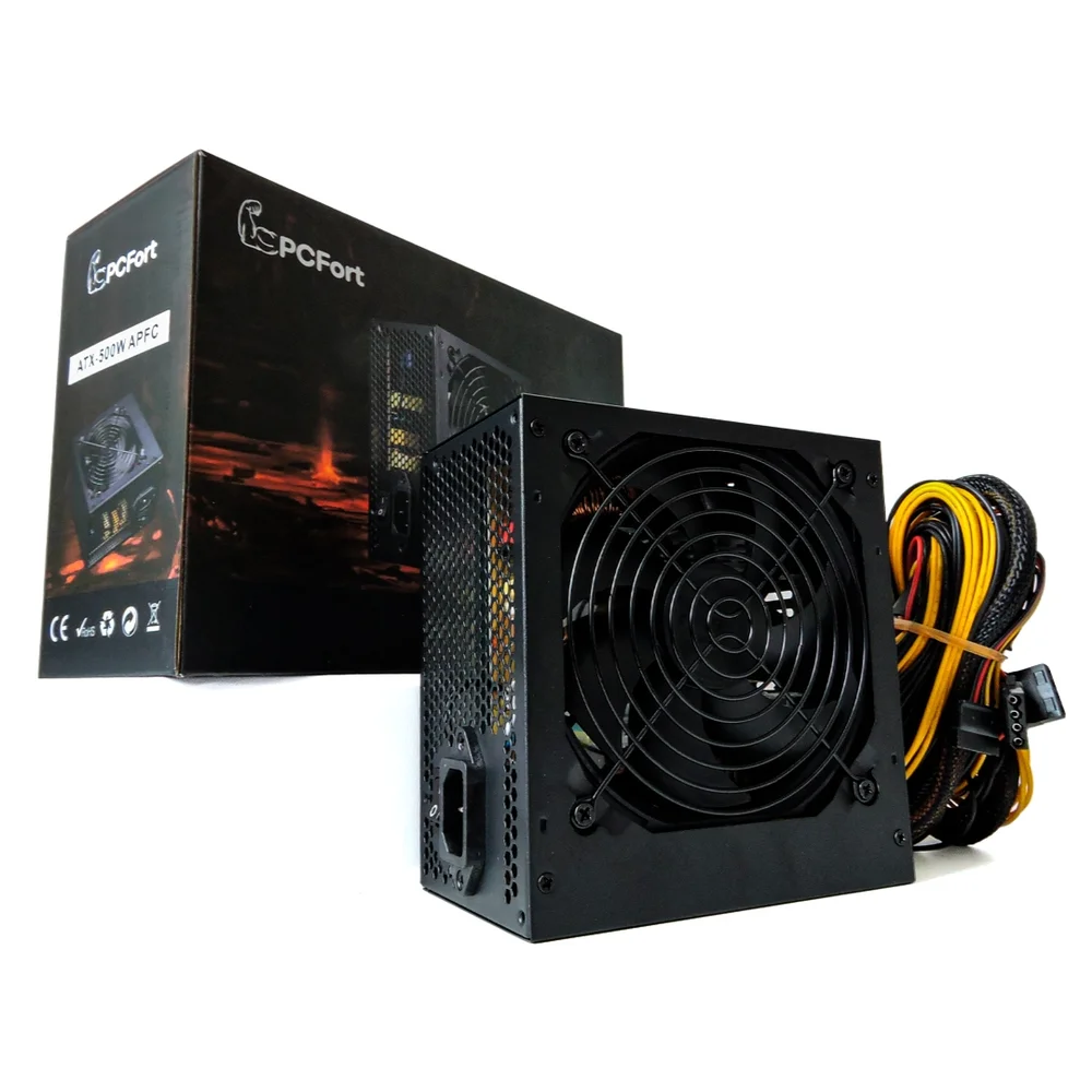 Fonte Pcfort, 500W, 80 Plus Bronze, Automática, PFC Ativo