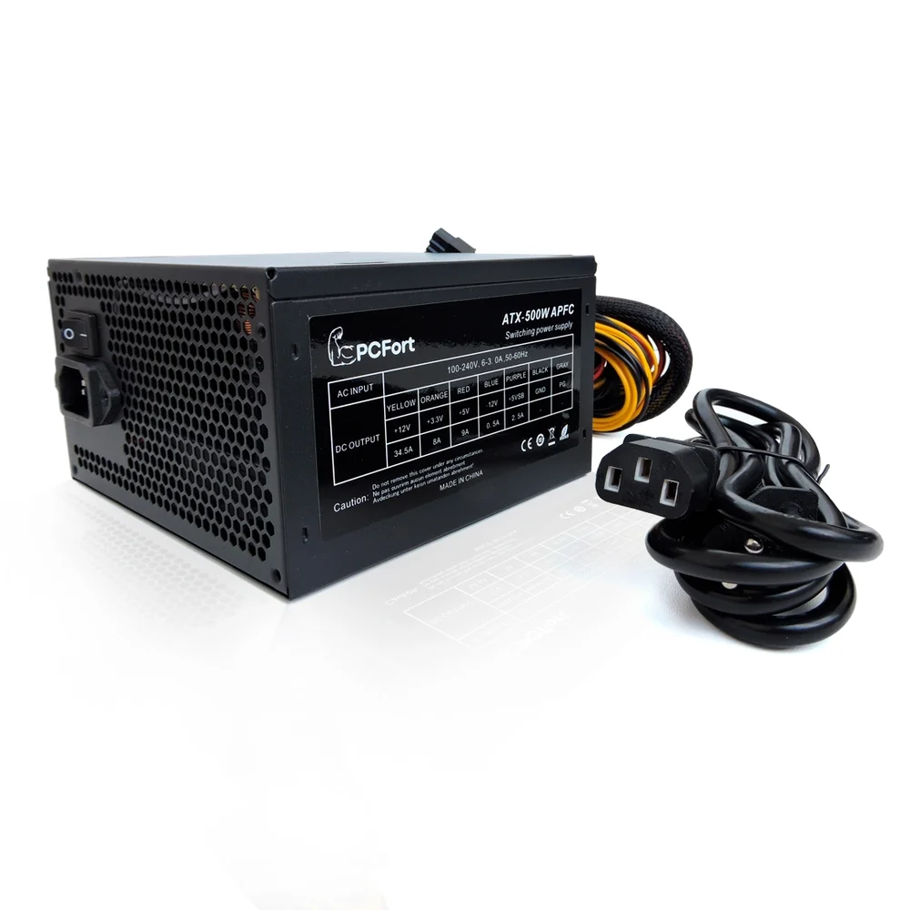 Imagem 2 de 5 do produto Fonte Pcfort, 500W, 80 Plus Bronze, Automática, PFC Ativo