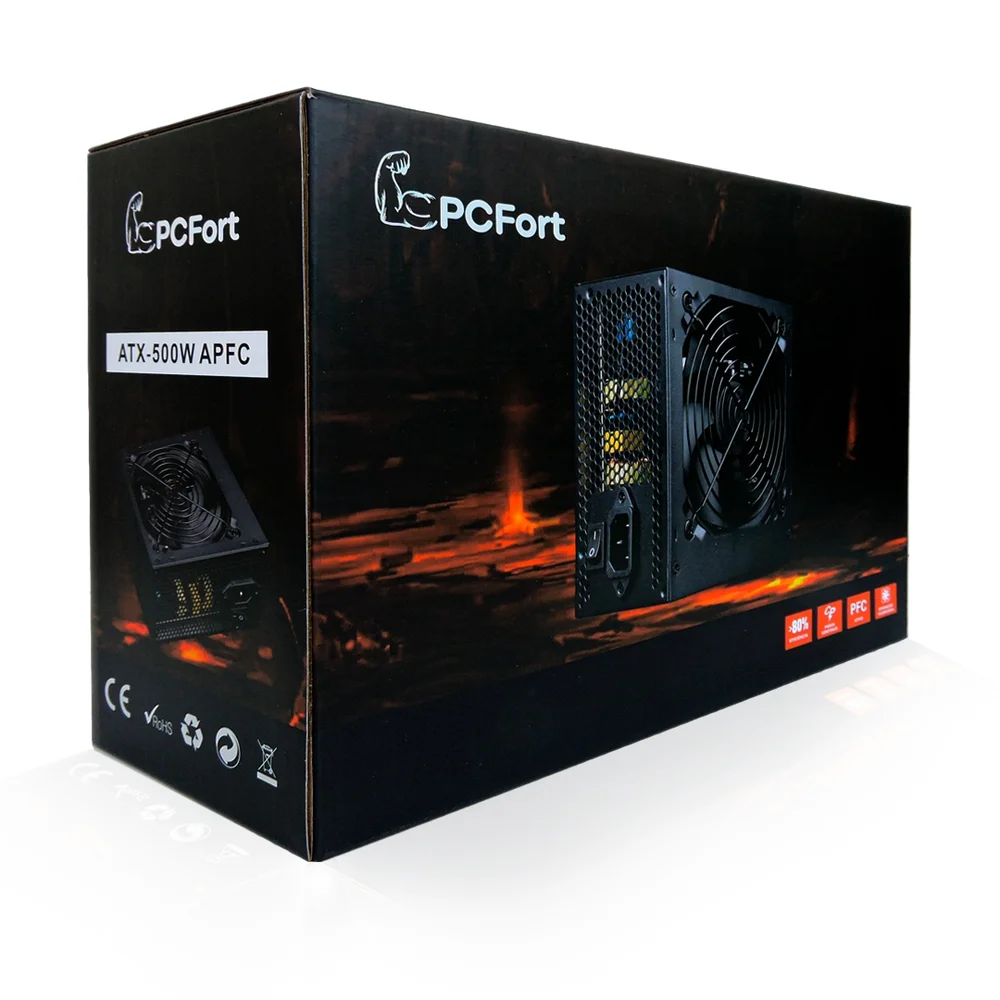 Imagem 3 de 5 do produto Fonte Pcfort, 500W, 80 Plus Bronze, Automática, PFC Ativo