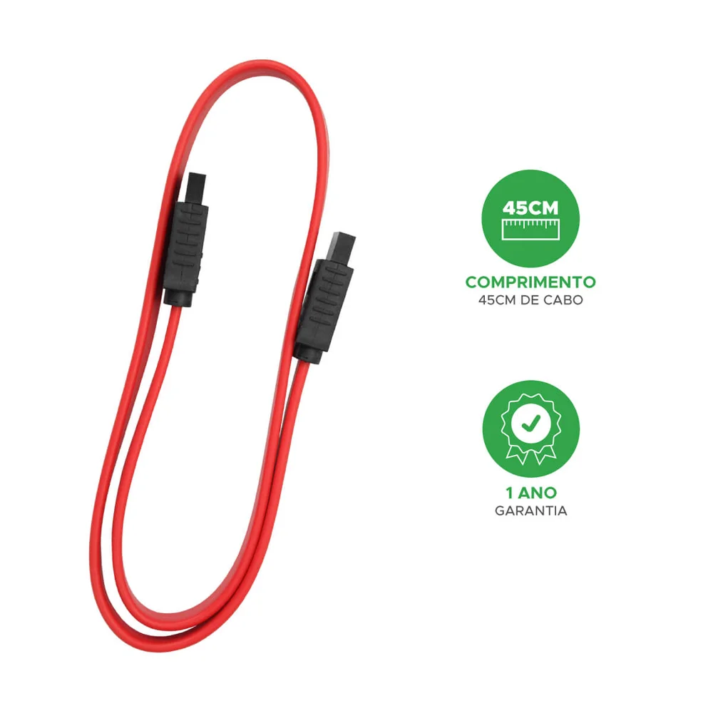 Imagem 3 de 3 do produto Cabo De Dados Sata Para HD - 45cm