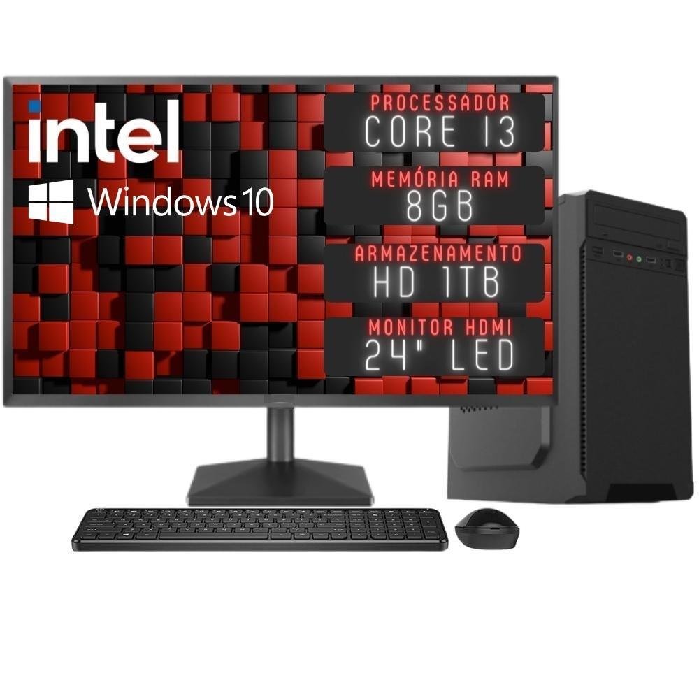 Monitor Full Hd 24 Polegadas Computador Completo, Monitor 24 Polegadas, Full HD, Windows 10 | KaBuM!