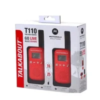 Radio Talkabout Motorola T110, Alcance 25km, Vermelho