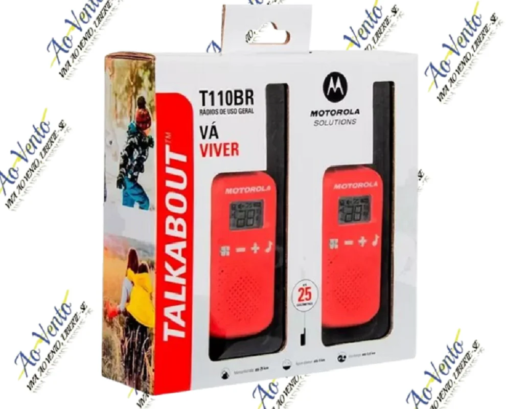 Imagem 2 de 3 do produto Radio Talkabout Motorola T110, Alcance 25km, Vermelho