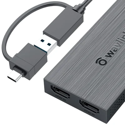 Adaptador Wavlink WL-UG7602HC USB- C Ou USB 3.0 Para Duplo HDMI 2k/4k