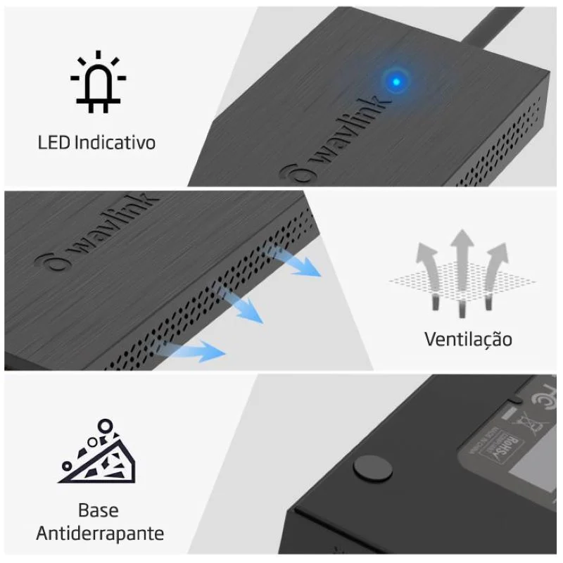 Imagem 2 de 5 do produto Adaptador Wavlink WL-UG7602HC USB- C Ou USB 3.0 Para Duplo HDMI 2k/4k