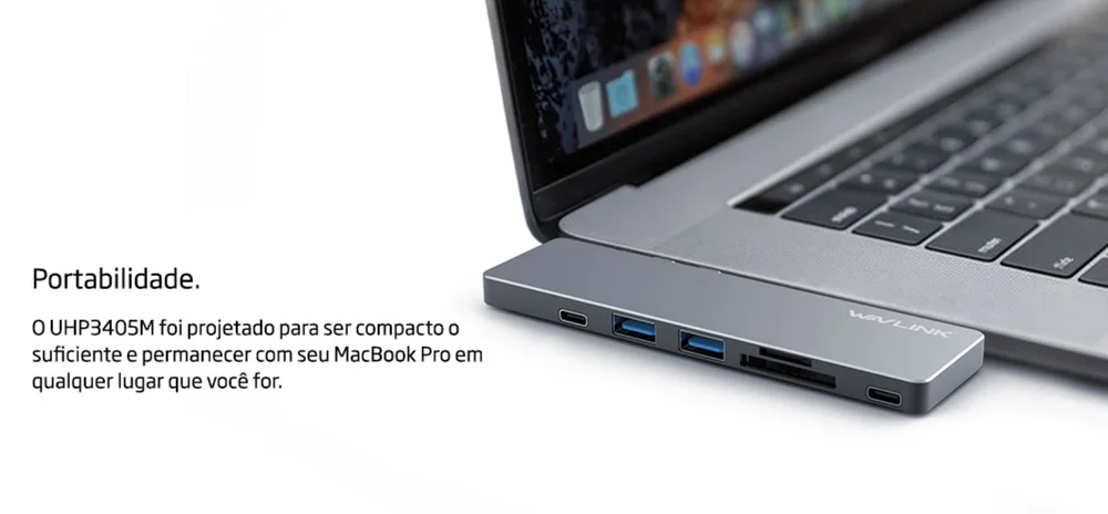 Docking Station USBC HUB 7 Em 2 Para Macbook Pro