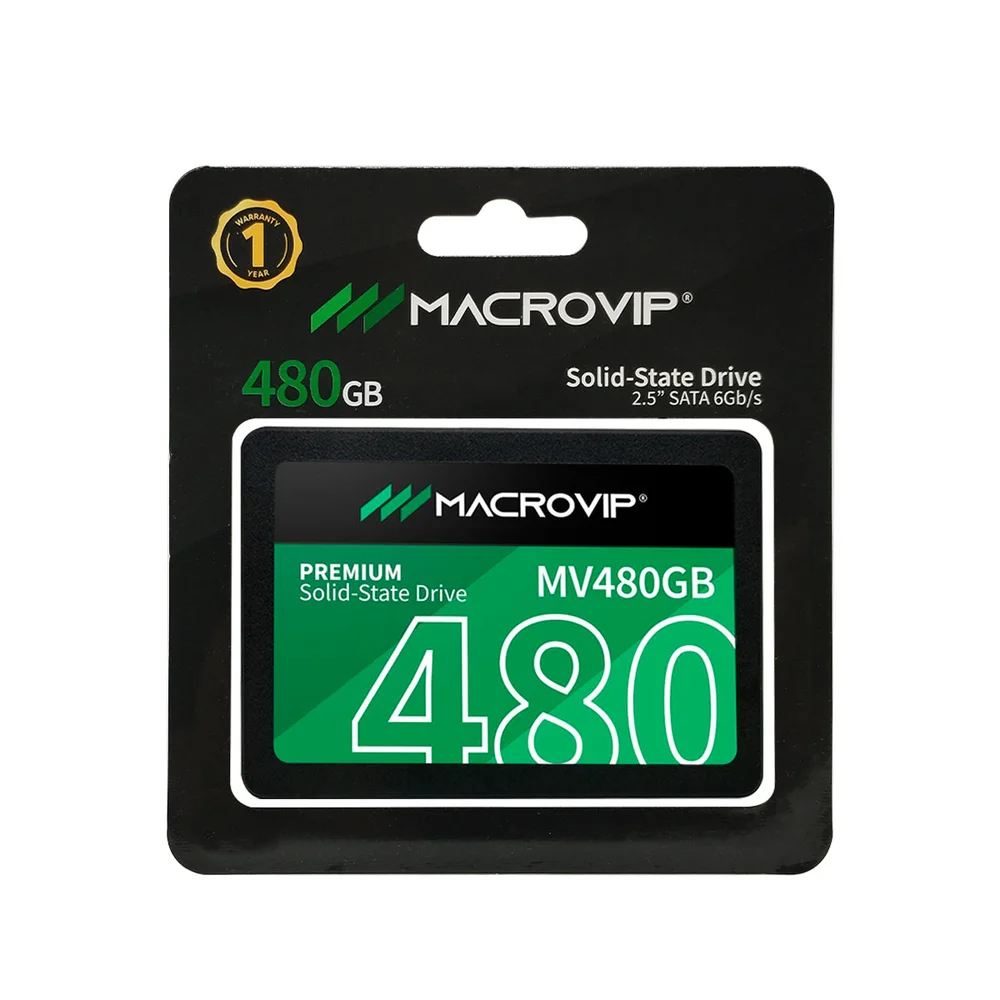 Imagem 2 de 3 do produto SSD Macrovip Mv480GB, Sata 3 (6GB/s), 2.5 Polegadas, Leitura 520MB/s E Gravação 450MB/s