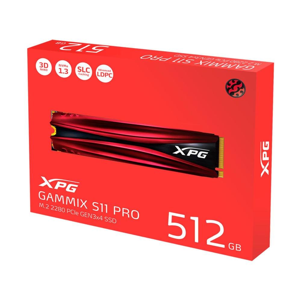 SSD Adata Xpg Gammix S11 Pro, 512GB, M.2 2280 | KaBuM!
